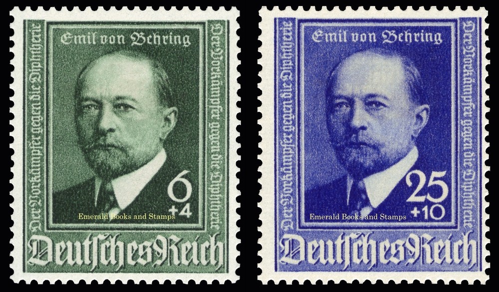 EBS Germany 1940 – von Behring – Nobel Prize Medicine – Michel 760-761 – MH*