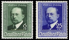 EBS Germany 1940 – von Behring – Nobel Prize Medicine – Michel 760-761 – MH*