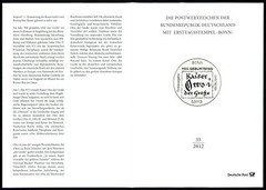 GERMANY FOLDER 2012/33 KAISER OTTO DER GROSSE MAGDEBURG SKULPTUR