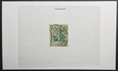 German Empire Germania 25 Pfennig Green Used Stamp Deutsches Reich Postmark