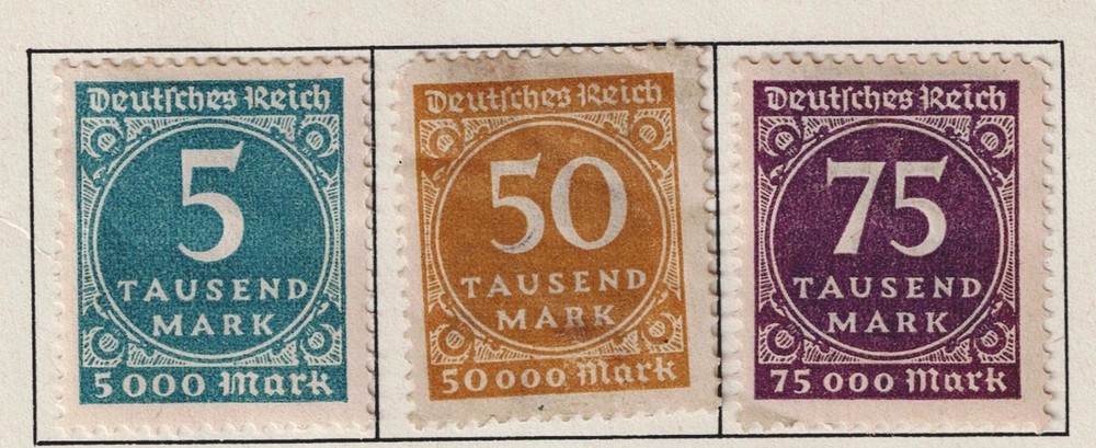 Germany Weimar Republic Hyperinflation set 1923 MH GR
