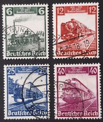 Germany Third Reich 1935 SG577-580 centenary of German railways, fine used