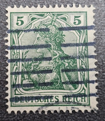 Stamp Germany Deutsches Reich Germania 5 Pfennig 1905 Mi. Nr. 85 [🇩🇪39672-12]