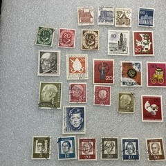 28 USED/Cancel mixed West Germany Deutsche Bundespost 1950-1990 Stamps. $1Ships.