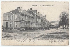 Diksmuide-Dixmude Belgium, WWI Field-Feldpost PC, Local School, 1914