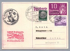 Graf Zeppelin document food trip-MiF to Basel-supply line Switzerland 1939