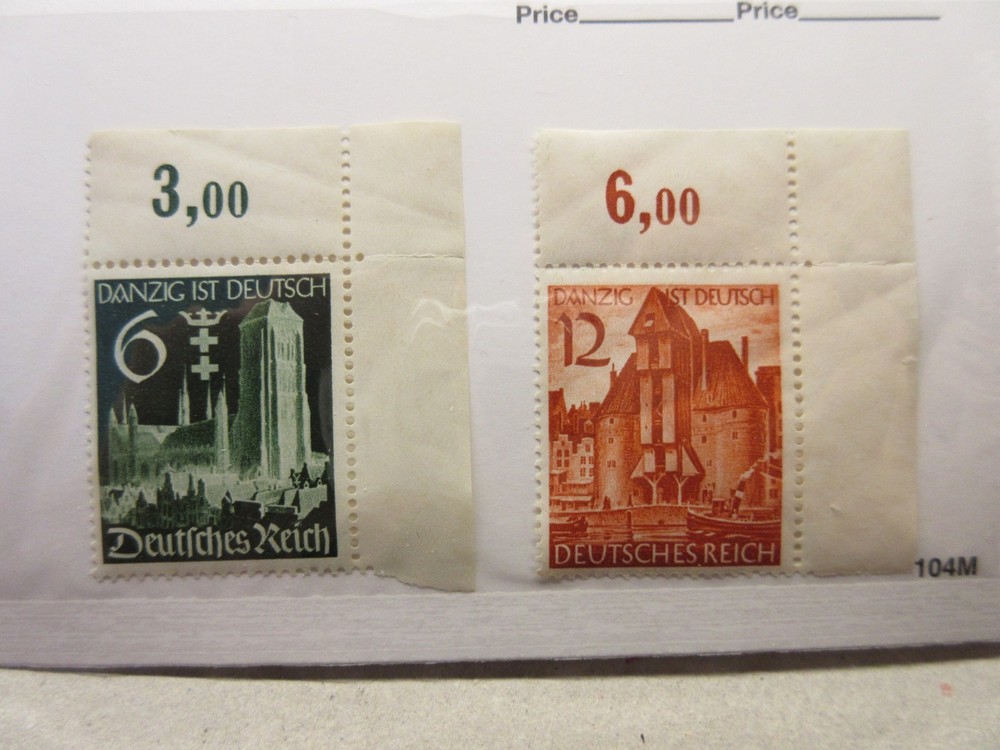 GERMANY, Scott: 492-493, CORNER SINGLES WITH TAB, MNH, Lot32, Cat: $3.75