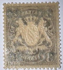 Travelstamps: 1920 Germany Bayern Overprint Stamp Scott#237, Mi 177 – Mint Og Lh