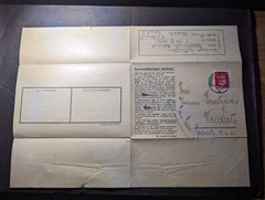 1943 Germany Concentration Camp Folded Letter Cover Auschwitz to Krakau Poland