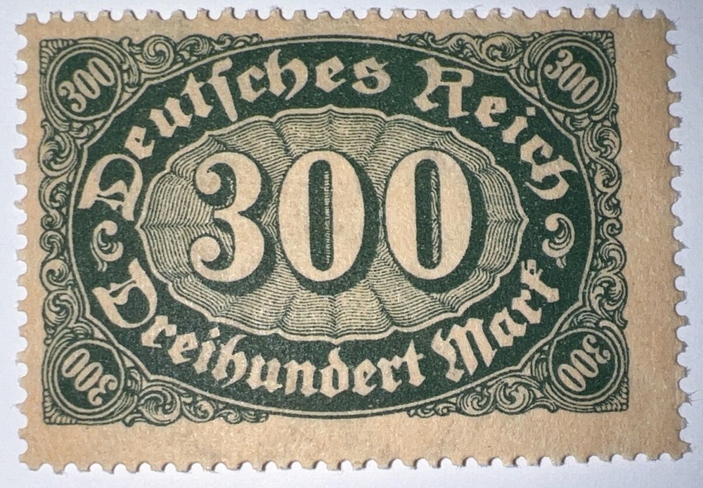 Travelstamps: 1922 Germany Stamps Deutsches Reich 300 Mark Mi. Nr. 249, MNH