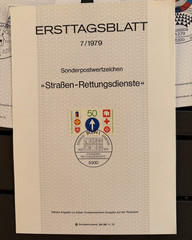 1979 German First Day Cover Stamps Lot of 7 ERSTTAGSBLATT #’s 1-7