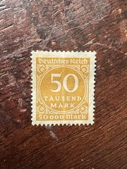 Deutsches Reich Postage Stamp 50mark Tausend 50000