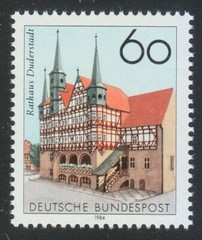 Germany 1984 Mi 1222 MNH Sc 1424 Town hall Duderstadt ** Perfect stamp of Saxony