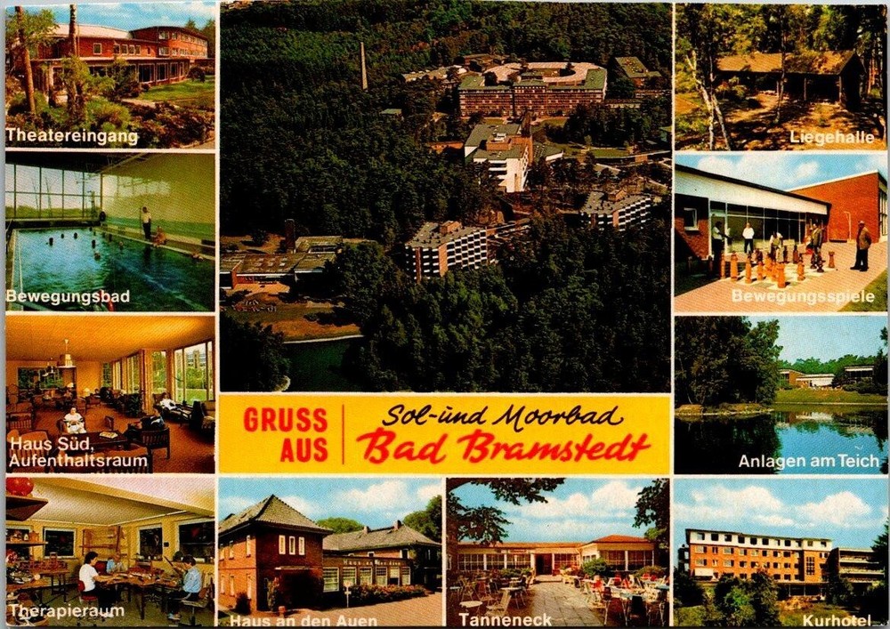 Vintage Greetings From Sol and Mud Bath Bad Bramstedt Postcard Posted