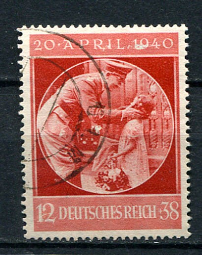 German Reich WW II : Hitler and child stamp from 1940 – used