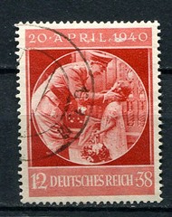 German Reich WW II : Hitler and child stamp from 1940 – used