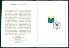 GERMANY FOLDER 1992/22 RETTUNG TROPISCHER REGENWALD VÖGEL
