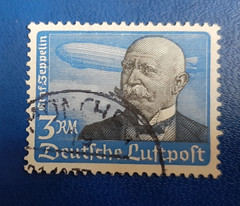 Germany Stamps Deutsches Reich Luftpost 3 Mark 1934 Zeppelin Mi.Nr. 539 (24168)