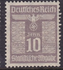 Stamp Germany Revenue WWII 3rd Reich Era Document Fee Selection MNH