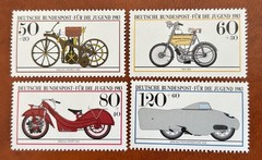 Historic Motorcycles, Germany 1983, Scott # B605-B608 Mint NH, complete set