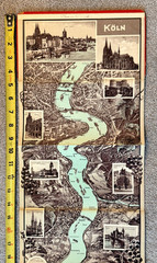 Late 1890s Der Rhein Von Mainz Bis Köln 76 Inch Rheinpanorama Map Fully Intact