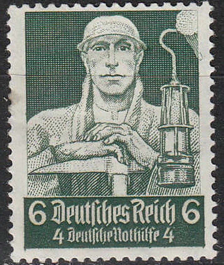 Stamp Germany Mi 559 Sc B62 1934 War 3rd Reich Profe ions German Miner MH
