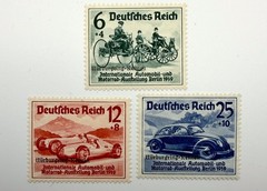 Germany 1939 Nurburgring Rennen Cars Motor Racing OVERPRINT Set of 3 UM MNH **
