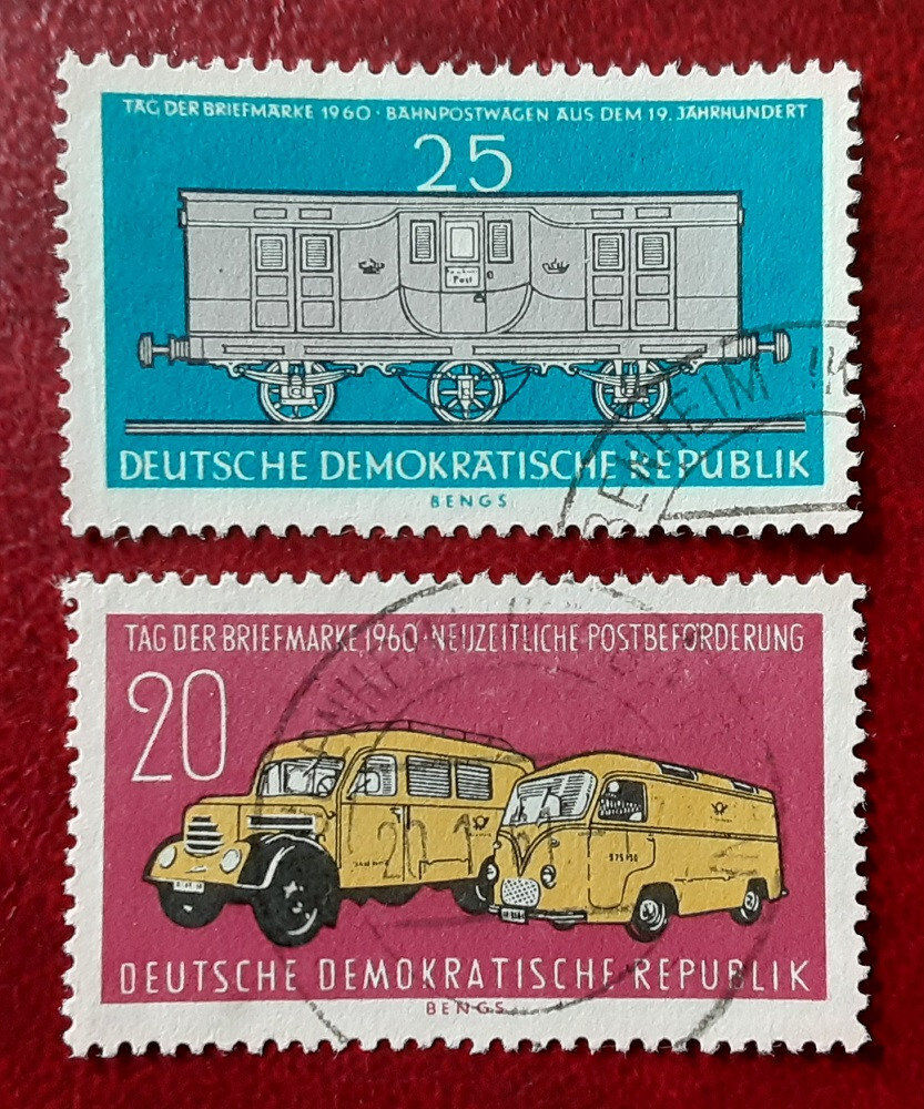 DDR Germany 1960 Used Stamp Day Mi 789-90 Scott 512-3 Yt 504-5 VF/XF 5040