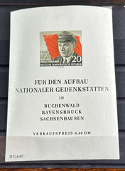 DDR Mi 520 B Wz.X1 Stamp Block 14 With Gum Thälmann Memorials