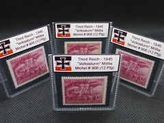 Nazi Germany WW2 Stamp 1945 Volkssturm People’s Army Reichspfennig Rare