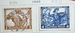 Germany Lot of 2 Stamps 1933 Scott Catalog B49-50 Semi-Postal Mix CXL, MH