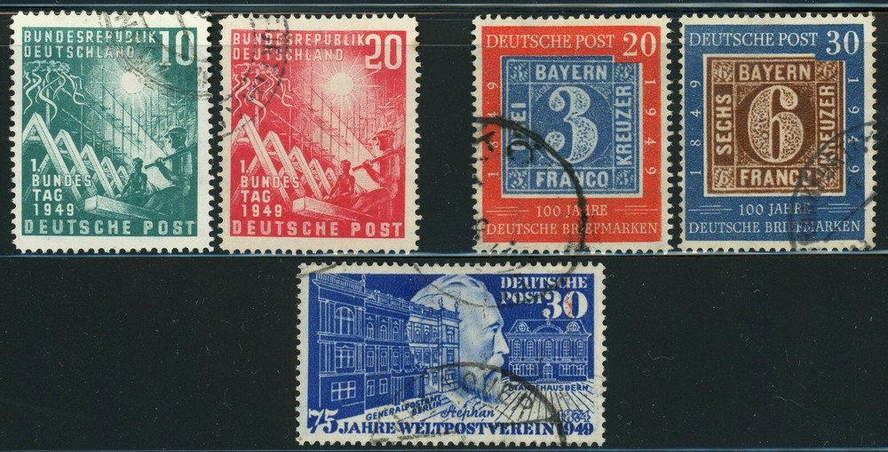GERMANY #665-666 #667-668 #669 Federal Republic Postage Stamps Collection Used