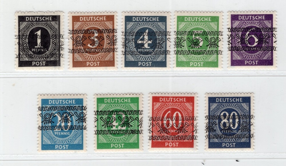 GERMANY AMERICAN BRITISH OCC 1948 UNISSUED I/I-IX/I PERFCT MNH EXPT SCHLEGEL BPP