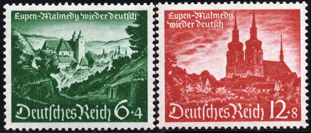 THIRD REICH 1940 mint Eupen Malmedy Annexation stamp set!
