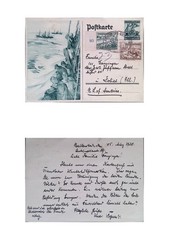 CMI) 1953. GERMANY. OLD SHIPS. FISHING BOATS. POSTCARD. DOMESTIC MAIL. FRONT AND