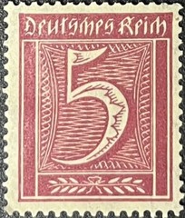 Stamp Germany Deutsches Reich 5 Pfennig 1921 MH