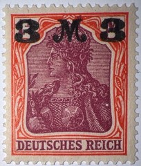 Travelstamps: 1920-1921 Germany Deutsches Reich 3 Mark on 3 Mark OVP STAMP MNH