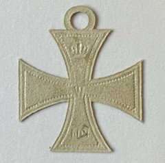 RARE 1914 GERMANY WILHELM IRON CROSS IMPERIAL CROWN ADHESIVE DECAL STAMP