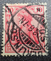 Stamp Germany Deutsches Reich Germania 10 Pfennig 1903 Mi. Nr. 71 [🇩🇪39667-6]