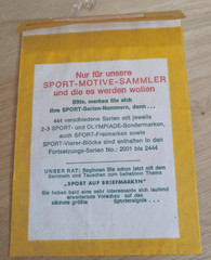 German Stamp Collecting Sport und Olympiade-Marken Packets Empty