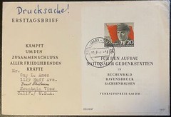 Germany(DDR) #288a(Mi block 14) w Karl Marx cncl on unsealed printed matter *d