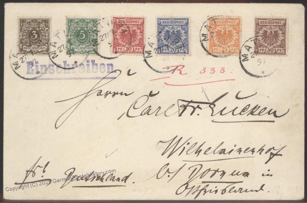 German 1897 MATUPI New Guinea Deutsche Neu Guinea DNG Forerunner Expertiz 105781