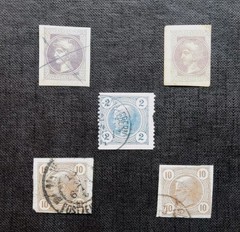 Austrian Mercury Newspaper Stamps – Mixed Group of 5 (1850s–1860s Printings)