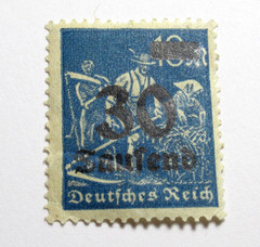 Germany 1923 Hyperinflation Stamp Scott 248 Overprint 30 Tausend on 10M Mint MH