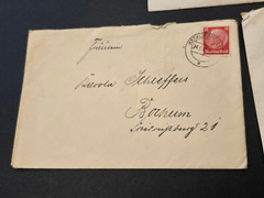 THIRD REICH COVER ENVELOPE LOT X 3 Same Person 1940s era WW2 WWII German