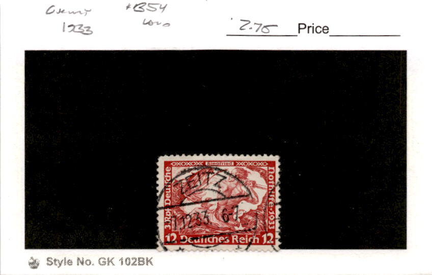 Germany, Postage Stamp, #B54 Used, 1933 Semi Postal (AE)