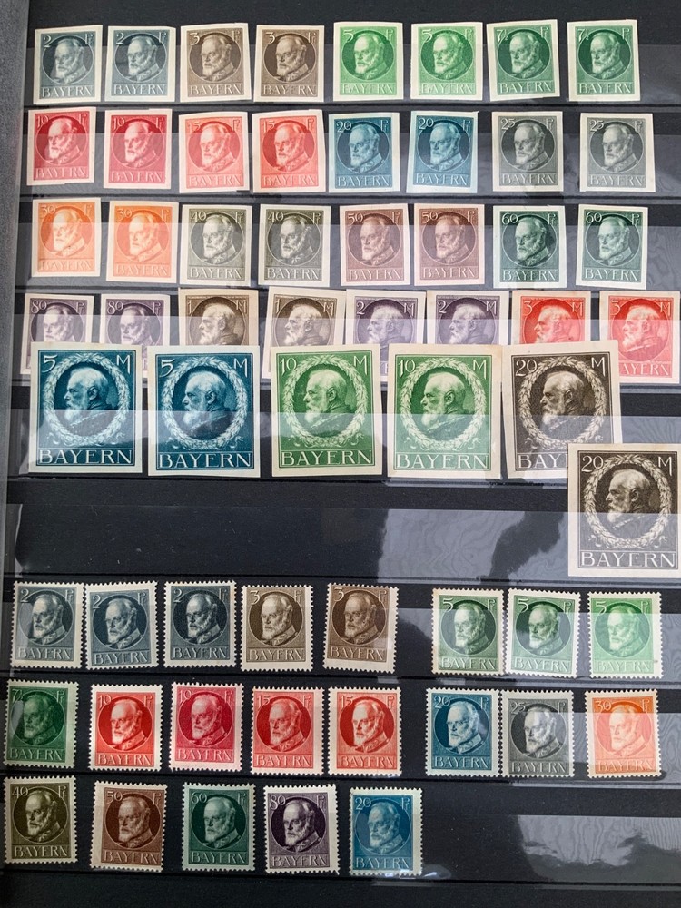 MNH stamp German Republic Bavaria Bayern 1914-1920 issue Ummint lot