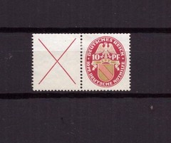 U0136) Reich 1926 se-tenant from booklet pane Nothilfe, W24.1, original gum, MH