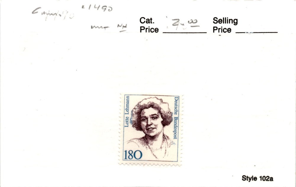 Germany, Postage Stamp, #1490 Mint NH, 1986 Famous Women (AB)
