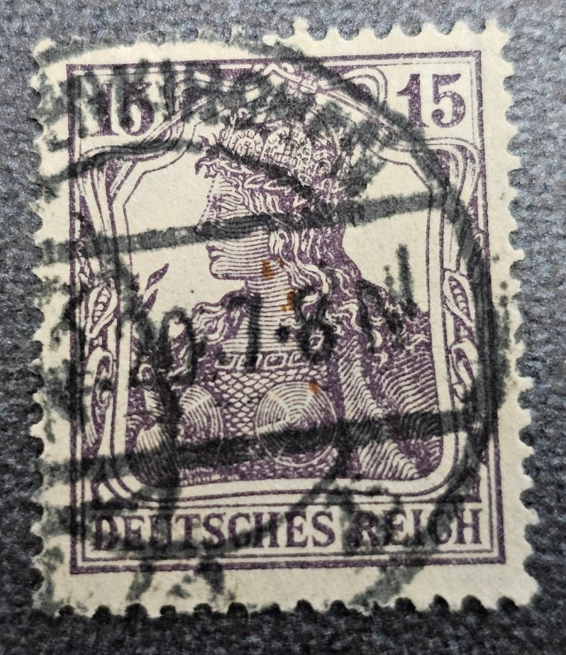 Stamp Germany Reich Germania 15 Pfennig 1920 Mi. Nr. 101 [🇩🇪39627-14]